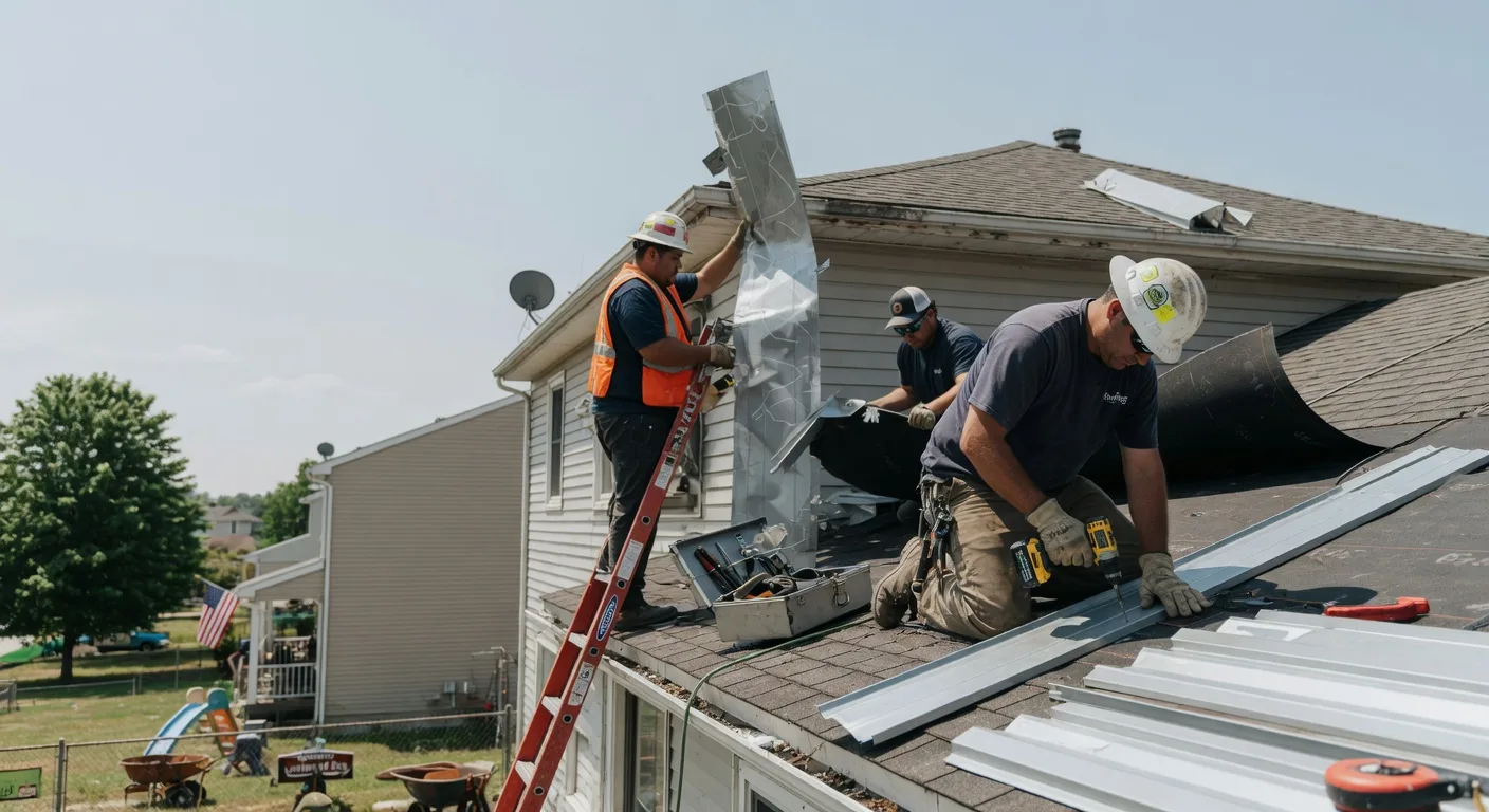 Storm Damage Metal Roof Repair in Manchester, OK